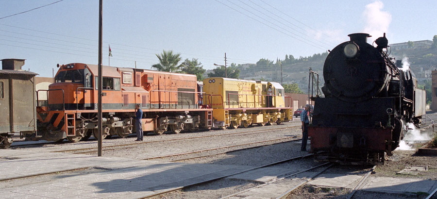 Diesel & steam trains, Amman, Hedjaz Railway, Jordan
