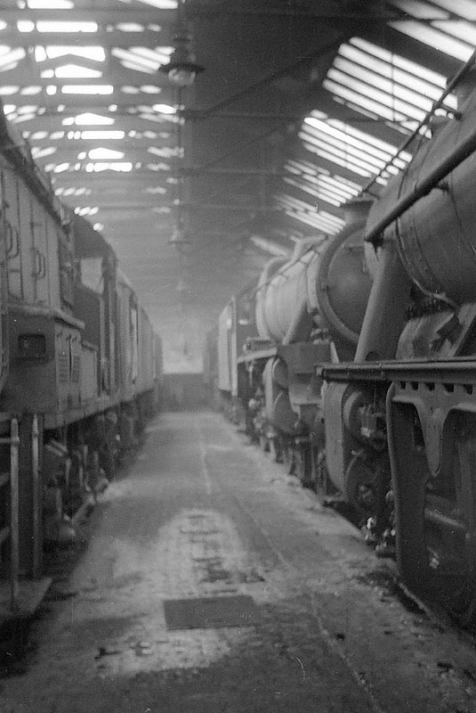 Steam & diesel locomotives, Coalville engine shed