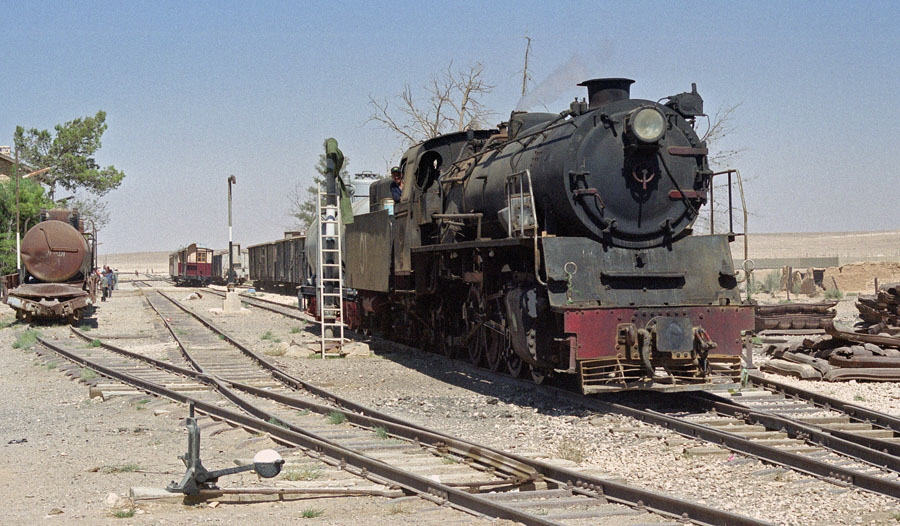 Steam locomotive 51 at Qatrana, south of Amman, Hedjaz Railway, Jordan