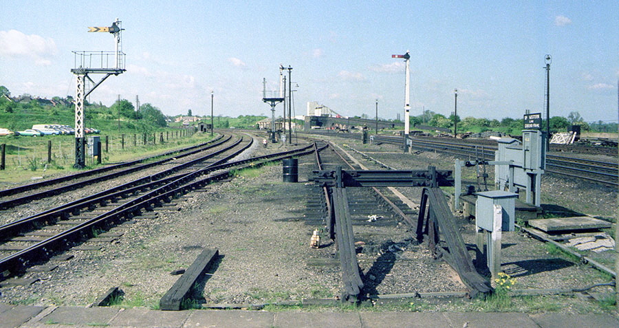 Looking north at Market Harborough station