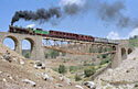 Trains on the Hedjaz Railway, Yarmuk Gorge, Syria