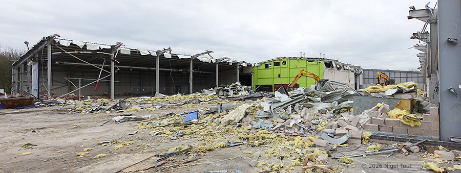 Demolition under way